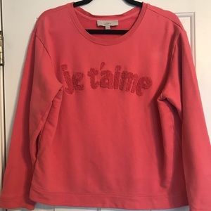 Pink casual crew sweater from Loft